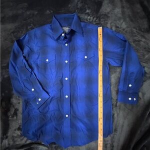 Chaps Kids Blue Plaid Button Down Shirt